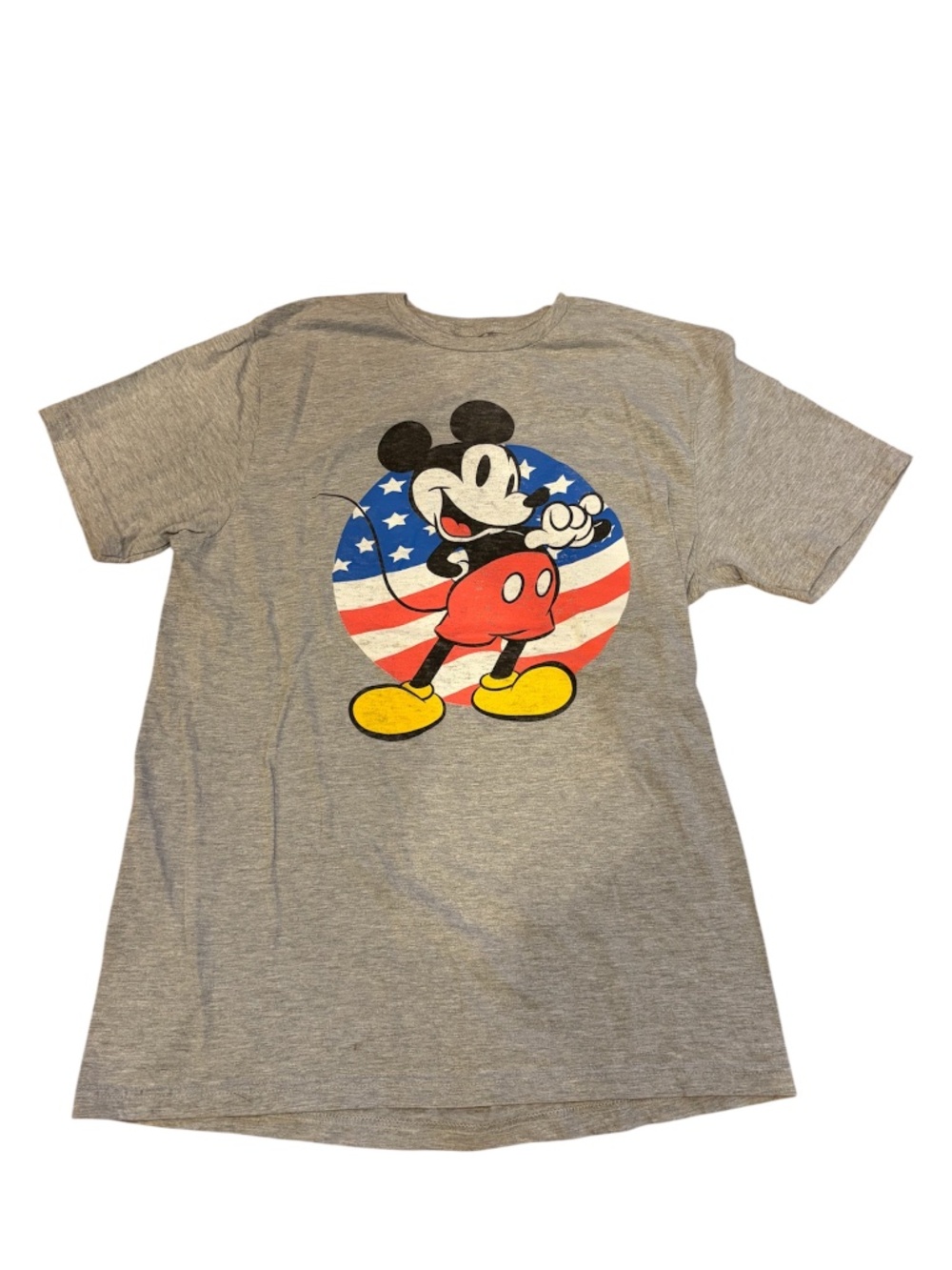 Disney Mickey Mouse American Flag Graphic T-Shirt | Size Medium